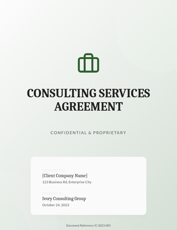 Strategic Consulting Services Agreement