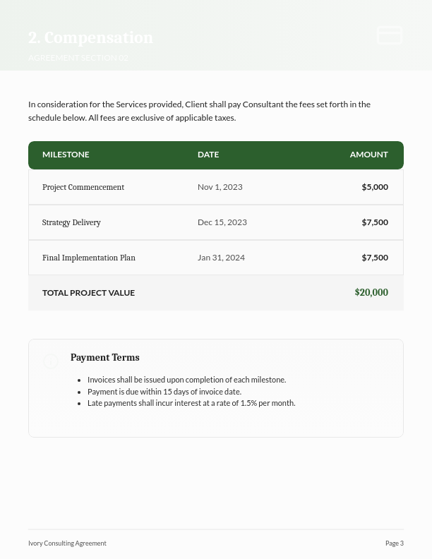 Strategic Consulting Services Agreement