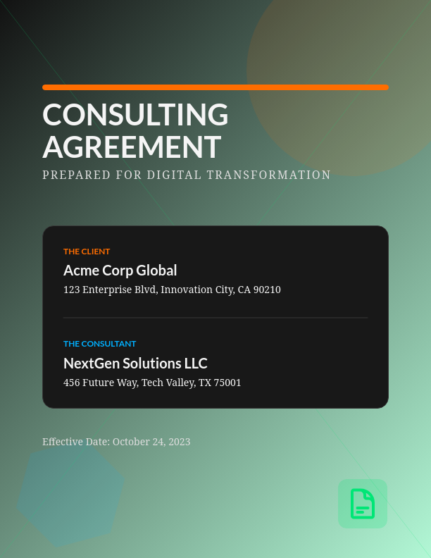 Independent Consultant Service Agreement