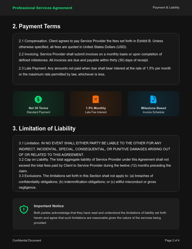 Professional Consulting Services Agreement