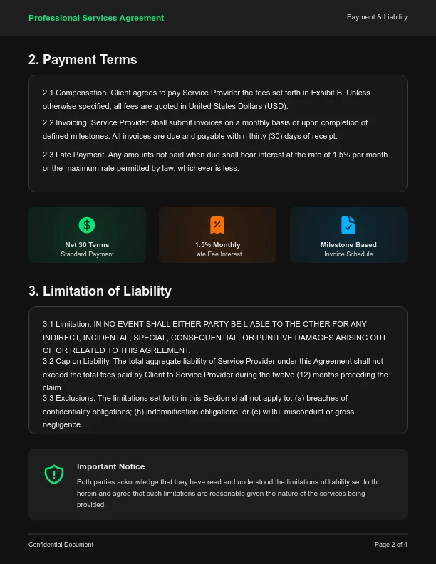 Professional Consulting Services Agreement