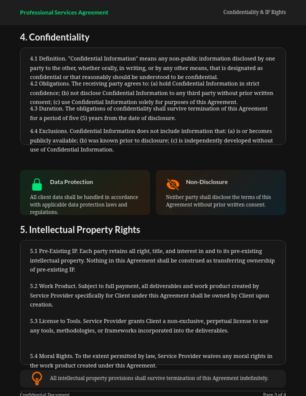 Professional Consulting Services Agreement