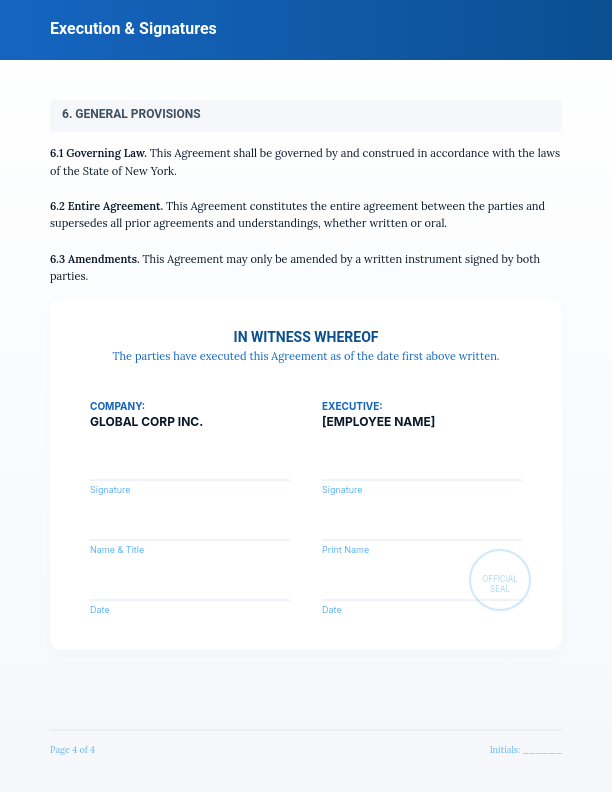 Professional Employee Services Agreement