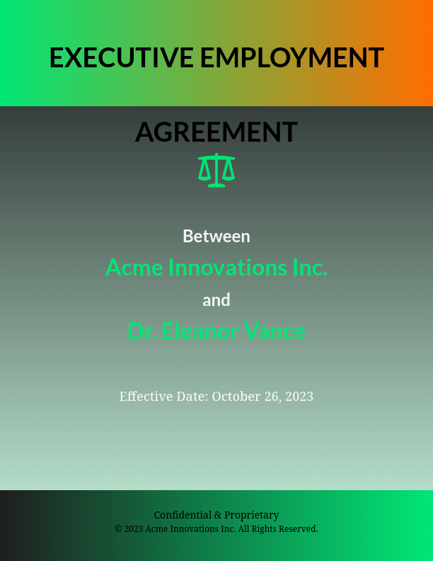 Executive Employment Agreement