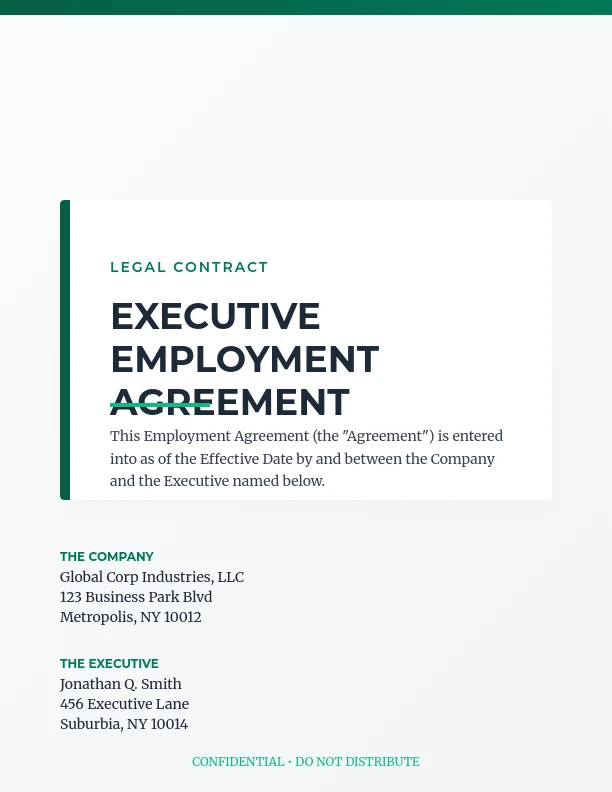 Executive Employment Agreement