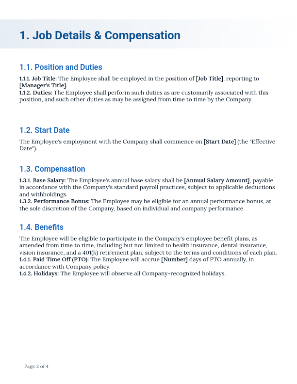 Corporate Employment Agreement