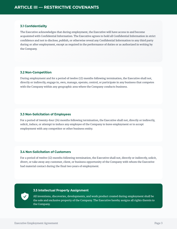 Executive Employment Agreement