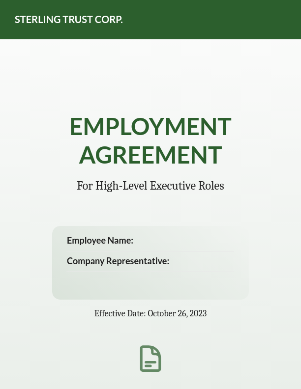 Executive Employment Agreement