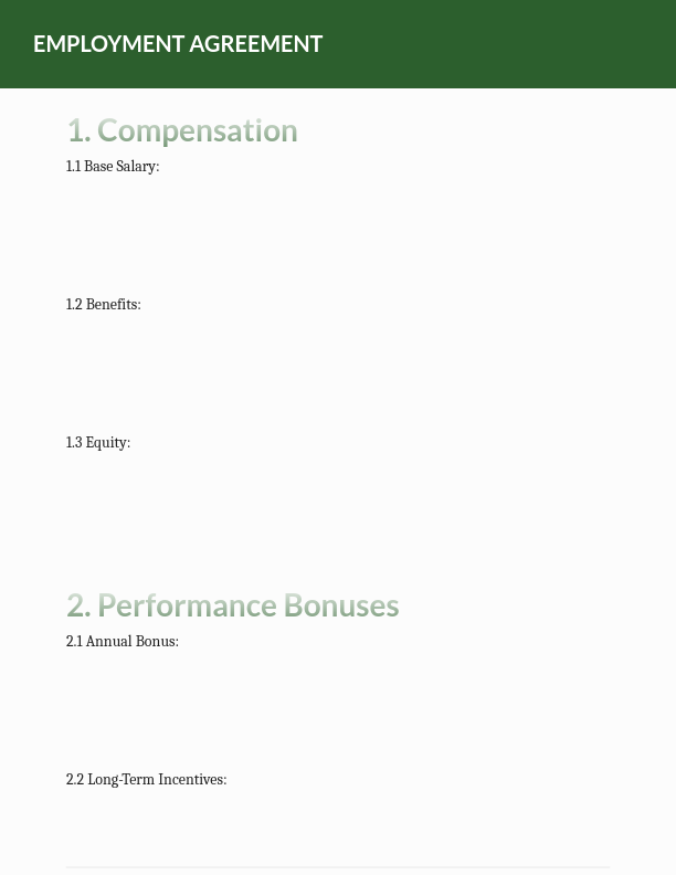 Executive Employment Agreement