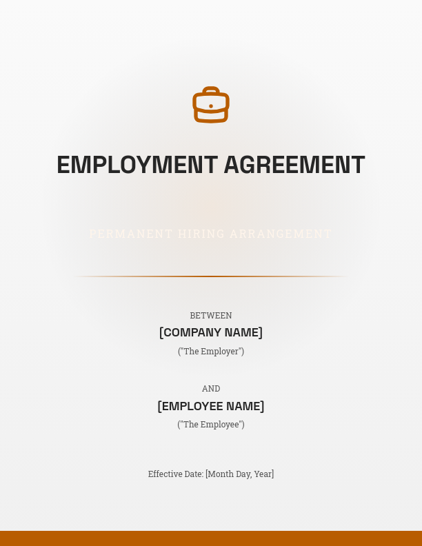 Standard Permanent Employment Agreement