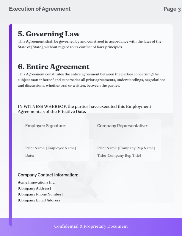 Full-Time Staff Employment Agreement