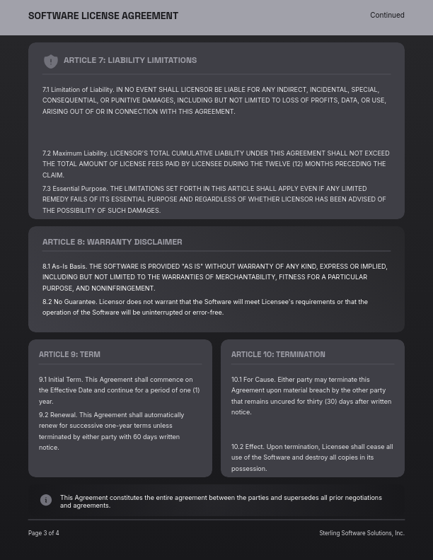 Commercial Software Licensing Agreement