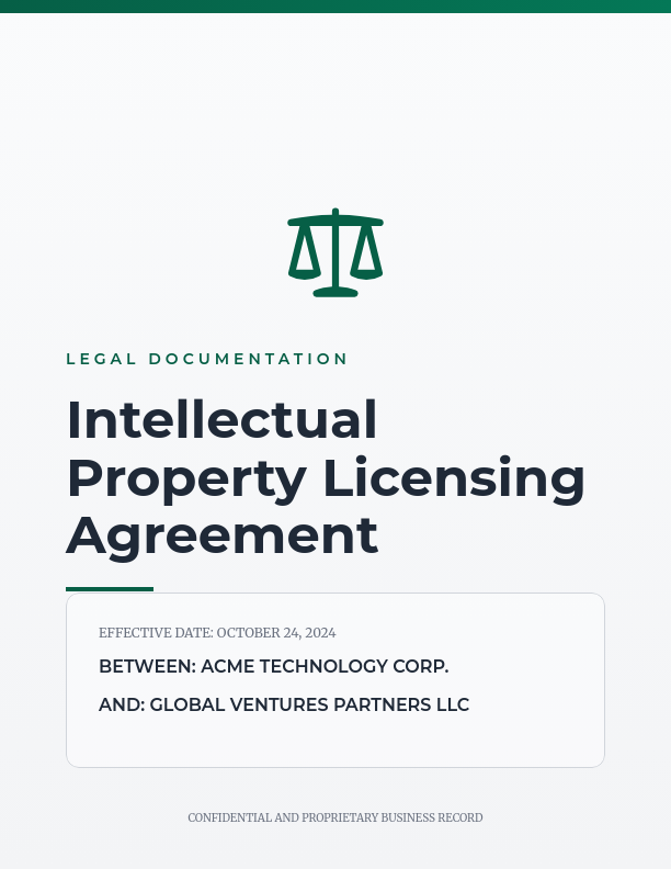 Intellectual Property Licensing Agreement