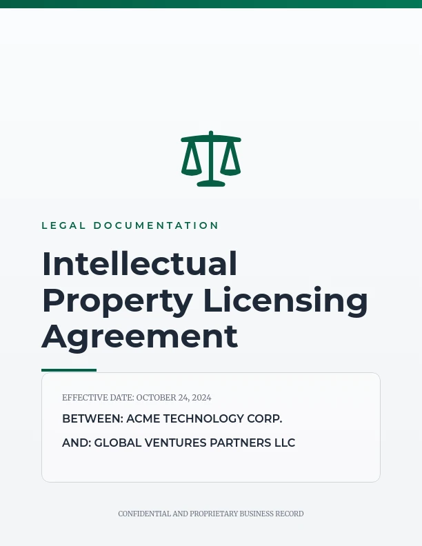 Intellectual Property Licensing Agreement
