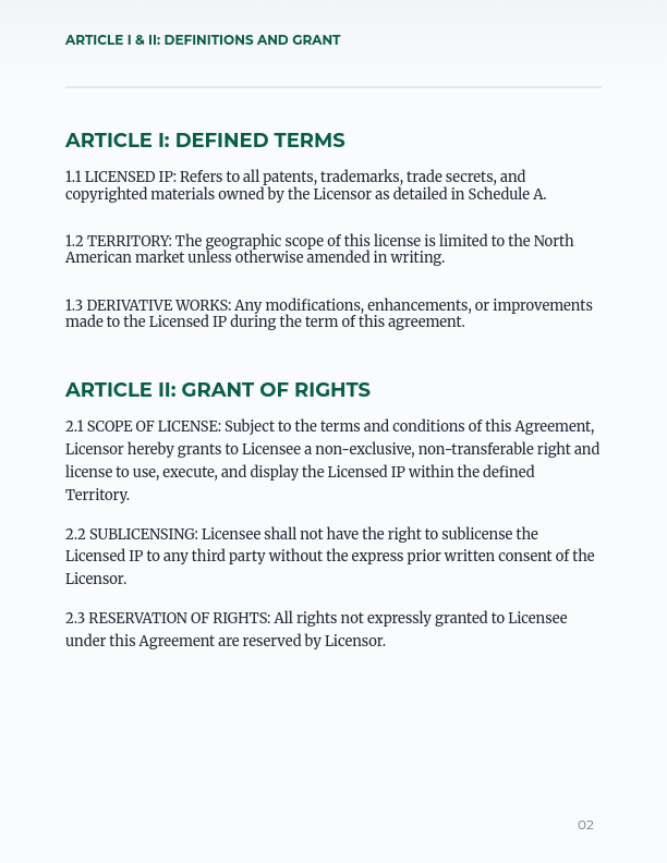 Intellectual Property Licensing Agreement
