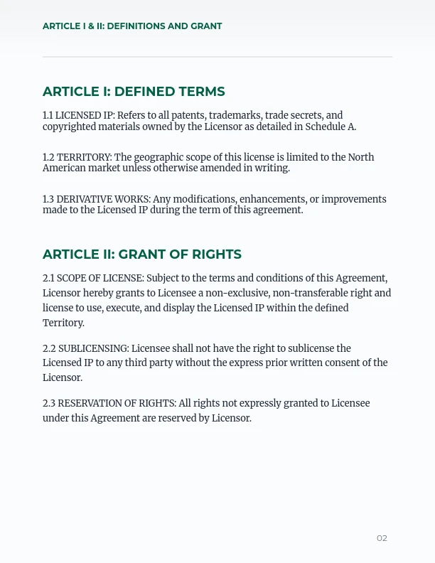 Intellectual Property Licensing Agreement