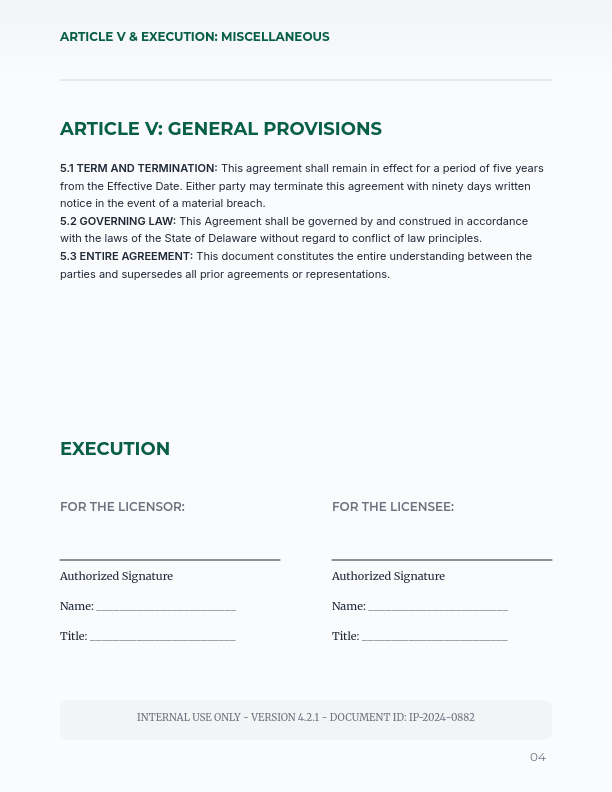 Intellectual Property Licensing Agreement