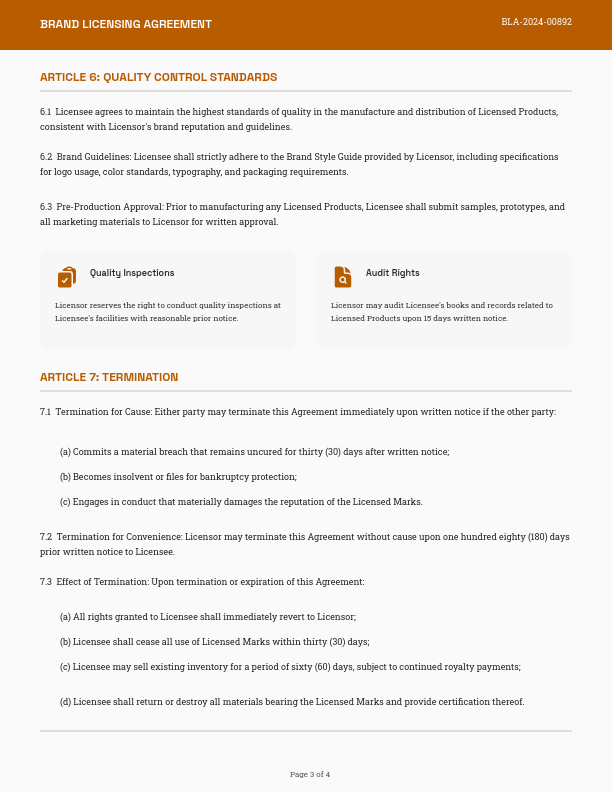 Exclusive Brand Licensing Agreement