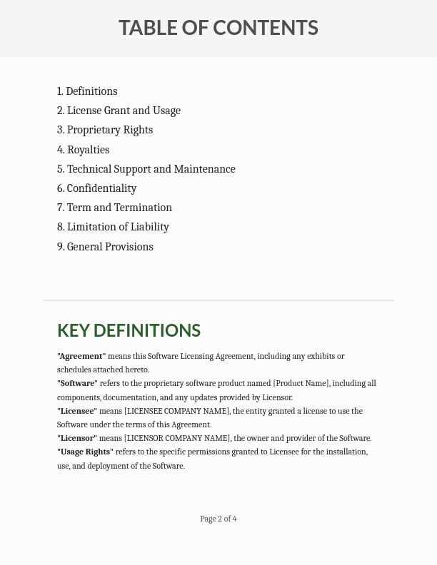 Exclusive Software Licensing Agreement