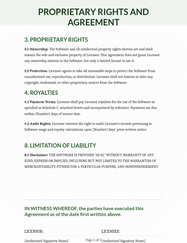 Exclusive Software Licensing Agreement