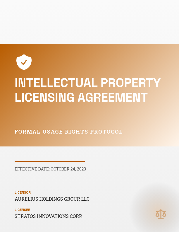 Intellectual Property License Agreement