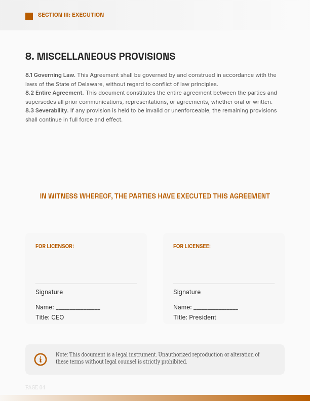 Intellectual Property License Agreement