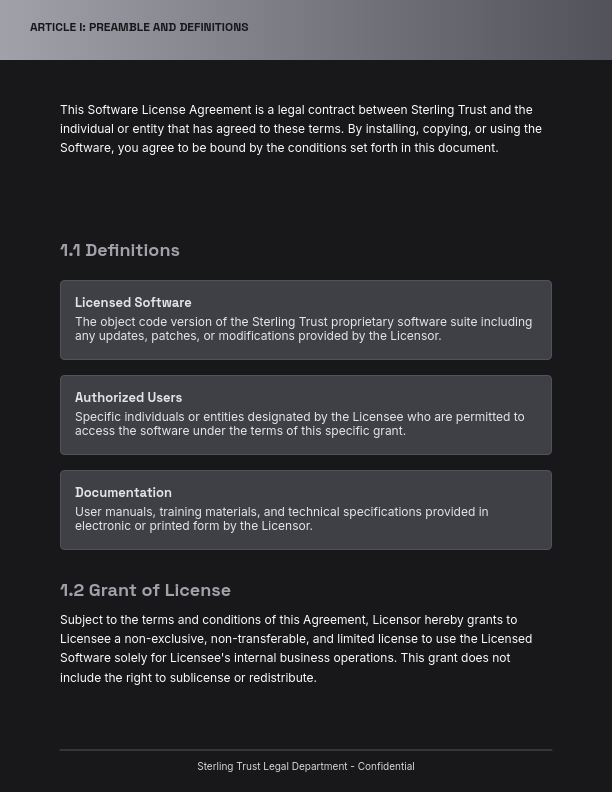Commercial Software Licensing Agreement