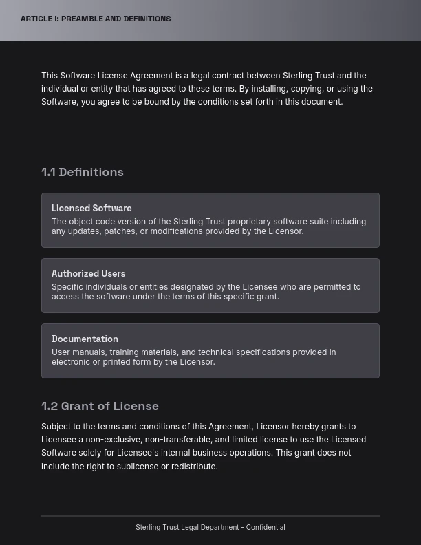 Commercial Software Licensing Agreement