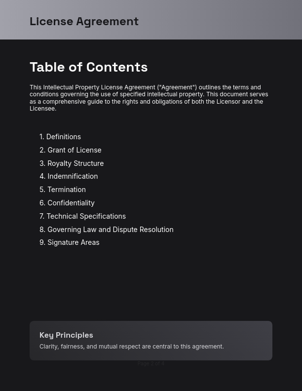 Master Software and IP Licensing Agreement