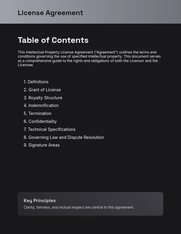 Master Software and IP Licensing Agreement