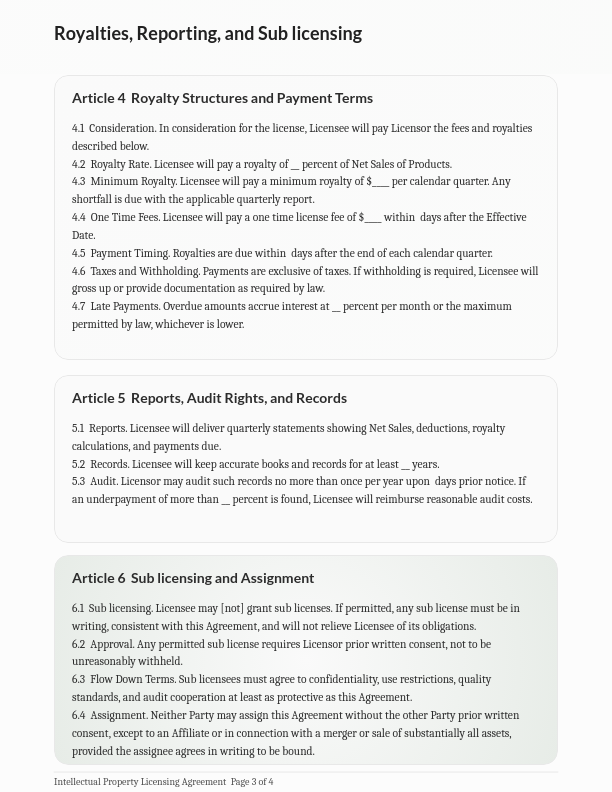 Master Intellectual Property License Rights