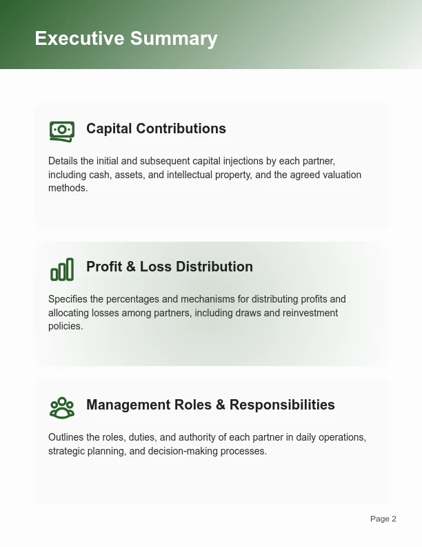 Standard Business Partnership Agreement