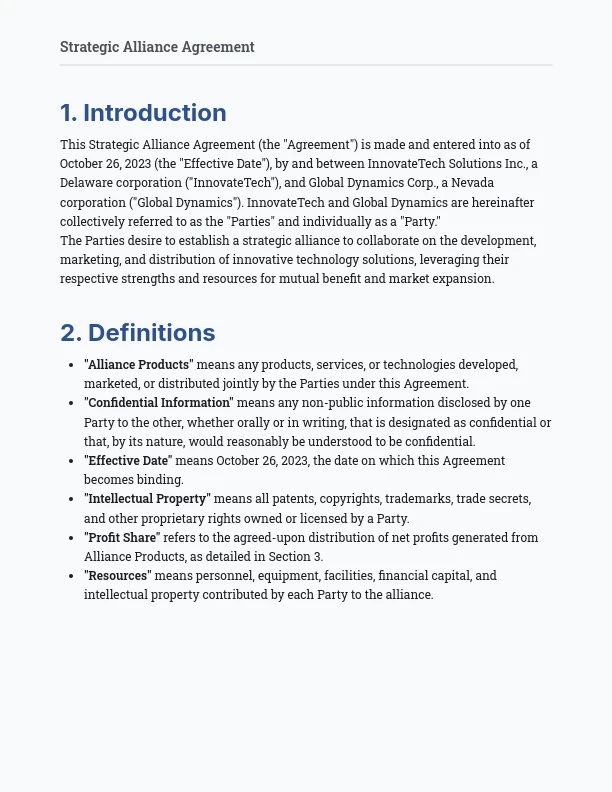 Strategic Business Partnership Agreement