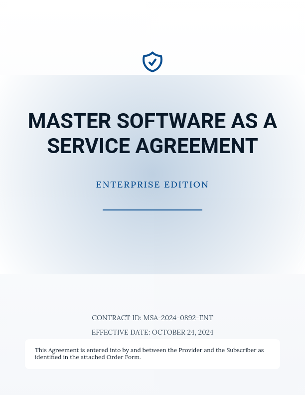 Enterprise SaaS Subscription Agreement