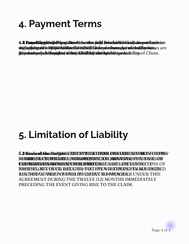 SaaS Master Service Agreement