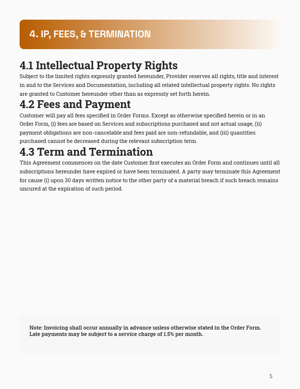 Enterprise SaaS Master Subscription Agreement