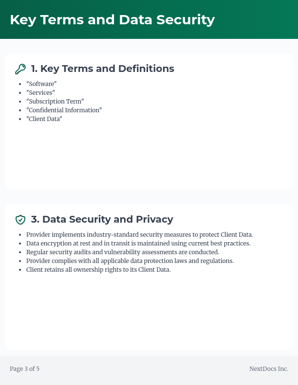 Enterprise SaaS Master Service Agreement