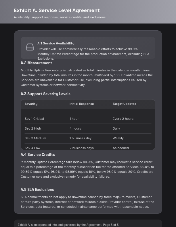 Enterprise SaaS Subscription Agreement