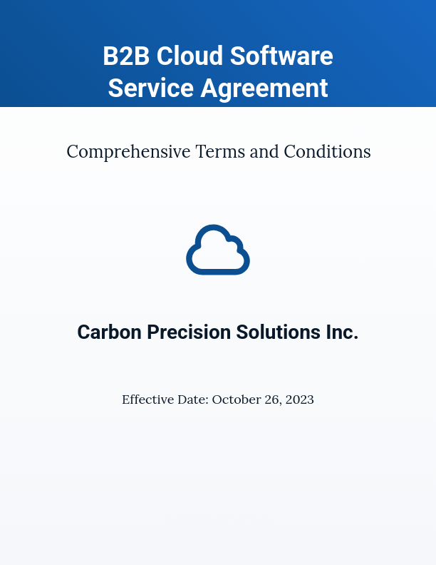 SaaS Master Service & License Agreement