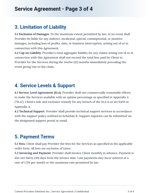 SaaS Master Service & License Agreement