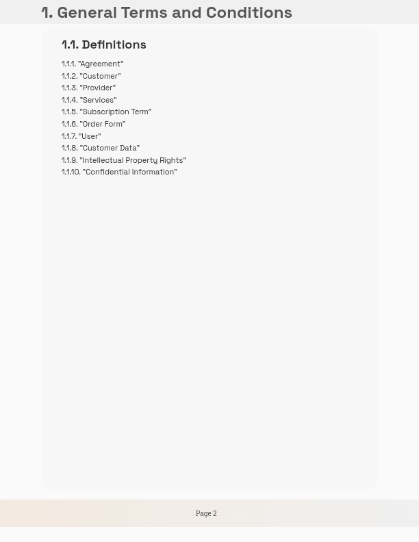 Enterprise SaaS Master Service Agreement