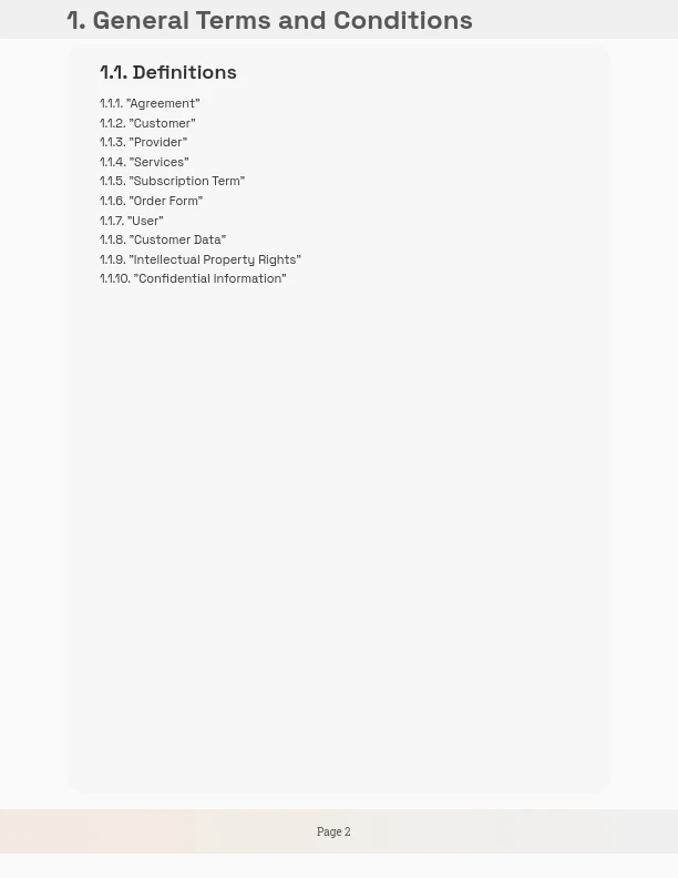 Enterprise SaaS Master Service Agreement