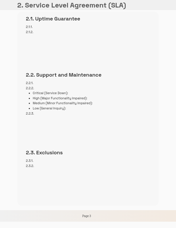 Enterprise SaaS Master Service Agreement