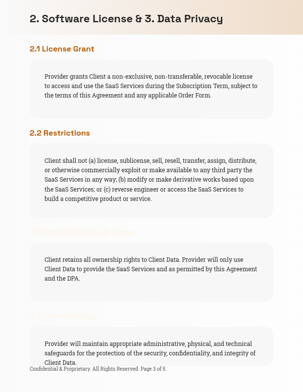 Enterprise SaaS Master Service Agreement