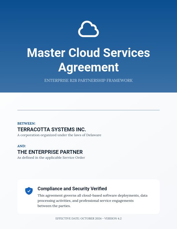 Enterprise SaaS Master Service Agreement