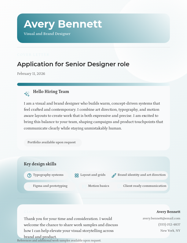 Creative Visual Designer Application