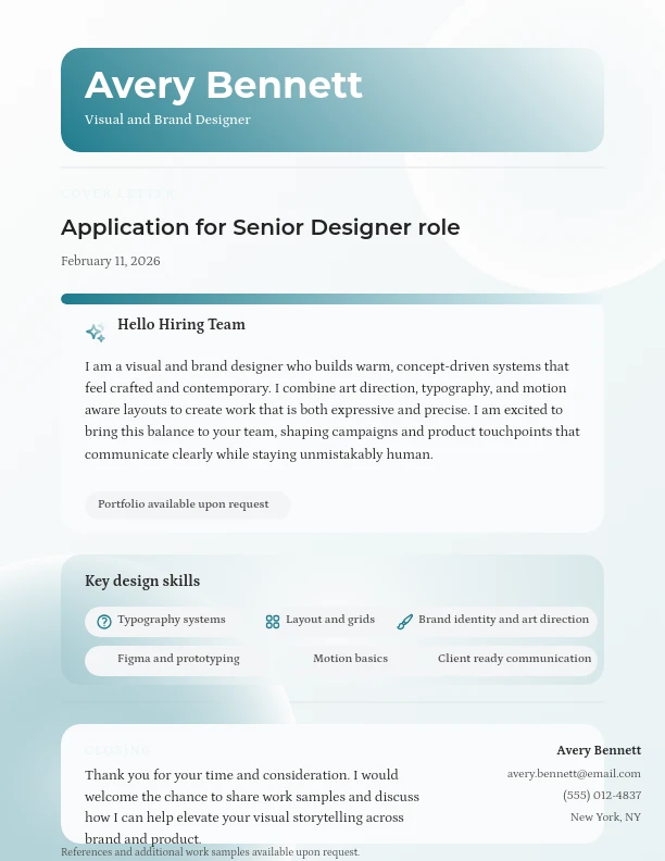 Creative Visual Designer Application