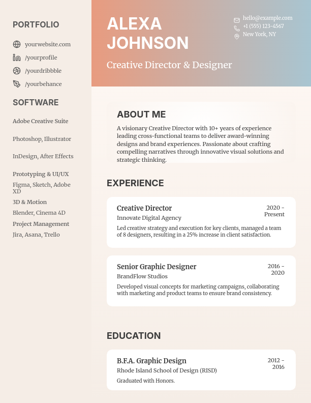 Bold UI/UX Designer Application Letter