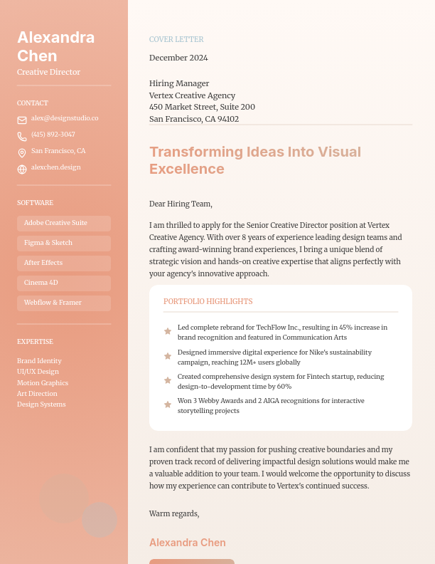 Bold Typographic Designer Application