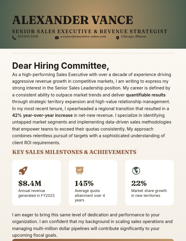 Result-Driven Sales Manager Application